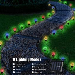30 LED Solar Bubble Ball Lawn Lights Waterproof Christmas Solar Pathway String Light Outdoor Garden Patio Trail Lighting Decor