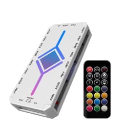 JUMPEAK 5V 3Pin ARGB Fan HUB Splitter Remote Controller With 4Pin PWM For PC Computer Cooling SYNC CPU Cooler LED Light Strip