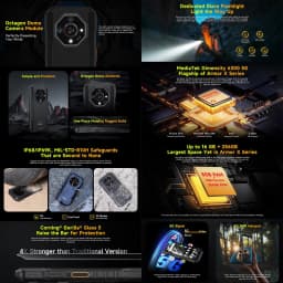 Ulefone Armor X32 Pro 5G Rugged Phone 8GB+256GB 6.56'' Android 14 Night Camera 64MP 6050mAh Dimensity 6300 NFC Smartphone
