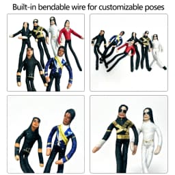 Hot Sale Michael Jackson Cosplay Prop Doll Plush Stuffed Figure Dolls Room Decoration Abstract Joint Mobility Props Gift