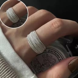 VENTFILLE 925 Sterling Silver Metal Flower Shell Geometric Rings For Women French Retro Romantic Open Thai Silver Rings