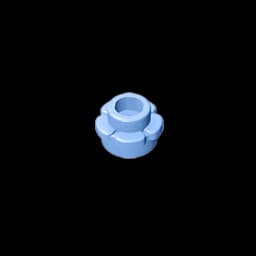 Gobricks GDS-1436 Plate, Round 1 x 1 with Flower Edge (5 Petals) compatible with lego 24866 pieces of children's DIY