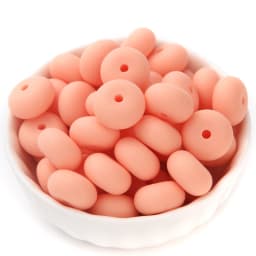 14mm 50Pcs Mini Abacus Silicone Beads Food Grade Saucer Loose Beads for Baby Teether Necklace Pacifier Clip Jewelry Making