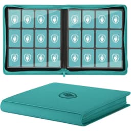 Trading Card Binder 12 Pocket, Zipper Binder Card Album Holds 480 Cards, Premium Leather Card Folder for TCG/Game/Sports Cards