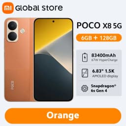 New POCO X8 Smartphone Global Version 8340mAh battery 6.83" 1.5K Display 67W HyperCharge Snapdragon 6s Gen 4 50MP Camera NFC 5G