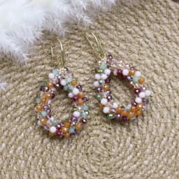 INKDEW Small Earrings National Flag Colors Water Drop Earrings for Women Handmade Beads Crystal Earrings Gift Jewelry EA124