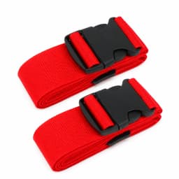 2Pcs Straight Shaped Luggage Straps for Suitcase Polyester Luggage Belt with Adjustable Release Buckle Unisex Travel Accessory