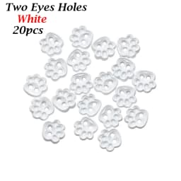 20pcs Mini Buttons DIY Doll Clothes Metal Buckle Bear Foot Style Buckles for 1/6 Doll Clothing Sewing Accessories Holes Buttons