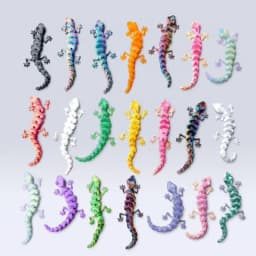 30PCS 3D Printed Gecko with Movable Joints - Fun Desk Toys, Random Colors, Cool Gift for Kids & Collectors