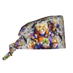 Custom DBZ Goku Japan Comic Cleaning Working Cap Cool Men Women Saiyan Scrub Cap Surgicals Hat Nurse Scrubs Hat For Dentist
