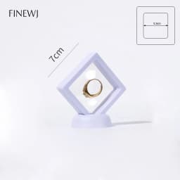 3D Floating Picture Frame Jewelry Display Shadow Box Stand Rack Coin Ring Pendant Holder Protection Gems Stone Presentation Case