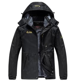 Men Thick Windproof Waterproof Jackets Men's Wool Liner Snow Ski Hooded Coats Male Parka Plus Size Winter Jacket