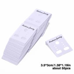 50/30pcs Multiple Sizes Jewelry Earring Necklace Plastic Cards Earring Stud Organizer Holder Hanging Display Card Studs Holder