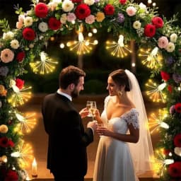 USB Firework Light String LED Garland Fairy Light Burst Star String Lights DIY Flower Decor Light for Christmas Wedding Party