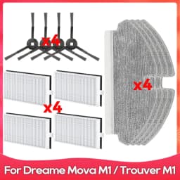 Fit For ( Dreame Mova M1 / Trouver M1 / Okami R110 / ROPO Laser Slim / Kewbily DL30 Pro ) Side Brush Filter Mop Accessories Part