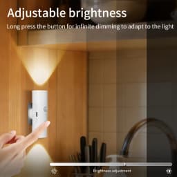 Human Body Sensor LED Night Light Double-head 3 Colors Wall Lamp Rechargeable Magnetic Ambient Light for Stairs Corridor Bedroom