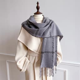 New Embossed Cashmere Women's Winter Scarf Warm Chunky Shawl Luxury Designer Tassels Pashmina Bufanda Lady Wrap Man Scarves