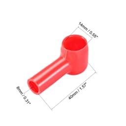 1/2/5Pairs Battery Terminal Insulating Rubber Protector Covers Red Black for 14-28mm Terminal 8-10mm Cable