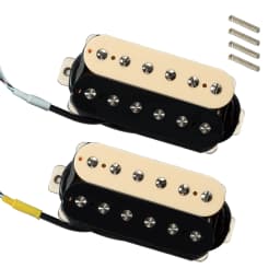 Phrilam Pro HH High Output Alnico5 6 Non &6 Adjustable Humbucker Neck/50mm7.6K Bridge/52mm Pickups8.8/16.5K for Electric Guitar