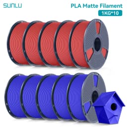 SUNLU PLA Matte 10KG1.75mm ±0.03mm 1KG/2.2LBS 3D Printer Filament PLA High Transparency Fast 2-7 Days Delivery RoHS Reach