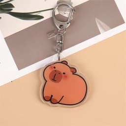 Cute Capybara Keychain Cartoon Water Dolphin Key Chain Acrylic Pendant DIY Small Charm