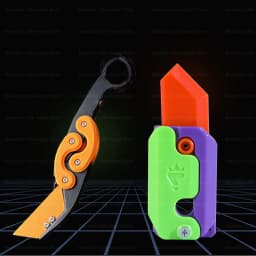 New Knife Fidget Toy 3D Printing Technology Stocking Stuffers Gift With Butterfly Claw Blade Carrot Fidget Toy Stress relief Toy