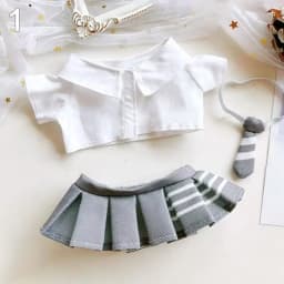 Doll Clothes For 20cm Sailor Suit Dress Knotbow Bell Jk Skirt Toy Accessories Changing Dressing Game Playing Dolls Accessories