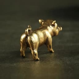 Retro Brass Handmade Pig Miniatures Figurines Desk Ornament Metal Copper Animal Model Toy Tea Pets Decoration Crafts Accessories