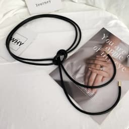 0.6cm Simple Round PU Leather Knotted Rope Waistband Thin Belt Women Decorative Waist Rope Skirt Coat Sweater Straps 160cm