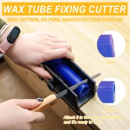 Jewelry Wax Cutting Saw Kit with Adjustable Cutting Box, Jewelry Carving, Shaping, Modeling, Engraving Tools for Wax Work