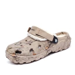 Winter Men Clogs Slippers Warm Furry Slippers Soft Home Cotton Shoe EVA Fluff Slides Casual Outdoor Comfortable Plush Fur Clogs