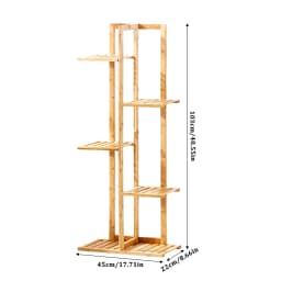 【Lifeideas】Rustic Wooden Multi-Tiered Potted Plant Stand