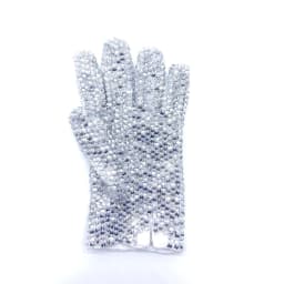 Handmade Silver FULL Crystal Sewn on Glove for Michael Jackson Rhinestone Collection Perfect for Impersonator Preformance