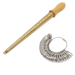 PHYHOO US Size 0-13 Copper Ring Mandrel Sizer Kit Jewelry Making Tools Metal Measure Ring Gauge Tool Finger Sizers