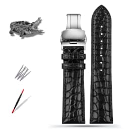 Alligator Watch Strap 12mm 14mm 15mm 16mm 17mm 18mm 19mm 20mm 21mm 22mm Black Brown Blue Crocodile Skin Watchband for Any Brands