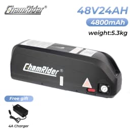 ChamRider Original Battery 48V 20AH 52V Ebike Battery 36V Hailong Max 50A BMS 350W 500W 750W 1000W 1500W 21700 Cell BBS02 BBS03