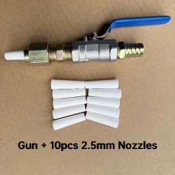 Valve Type Sand Blasting Gun Sandblast Nozzle for 5gallon Sandblast Tanks, Rust Cleaning Air Sandblasting Gun