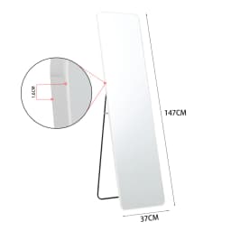 【Lifeideas】Aesthetic Large Dressing Mirror Dressing Plastic Design Full Body Mirror Bathroom Glass Wall Decoration