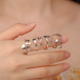 Custom Double First Name Finger Ring For Women Men Personalized Couple Wedding Gift Gold Color Stainless Steel Open Ring Jewelry