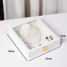 Leather Jewelry Box Luxury Necklace Earrings Storage Boxes Women Organizer Jewelry Display Stand Ring Accessory Packaging Case