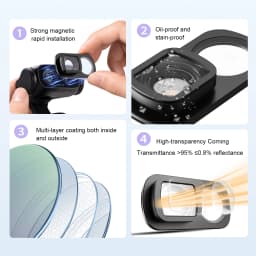 STARTRC Wide Angle Lens Filter for Insta360 Luna Selfie Lens Magnetic Adapter with Mini Head Effect & HD Optical Glass Accessory