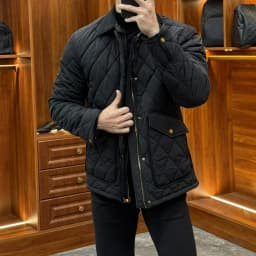 High-End Design Cotton Jacket Men's Slim Fit Collar Stand up Fashionable Patchwork Winter Outerwear Youth Popular Style