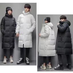 Winter Thickened down Cotton Jacket Men's Long Coat Couple Outerwear over Knee Ultra-Long Student Men Women Outerwear