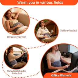 1Pcs Electric Heating Pad for Women 3-Temperature Settings, Adjustable Waist Warmer Belt with Crystal Velvet Washable Back Belt