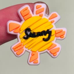 Good Quality 1pcs Kawaii Sun Expression PVC Shoe Charms Sandals Shoes Accessories Shoes Ornament Fit Kids DIY Party Xmas Gift
