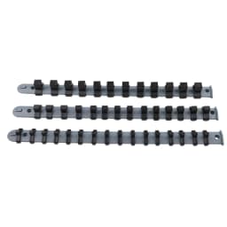3pcs/Set Plastic Socket Organizer 1/4 3/8 1/2 Inch Socket Tray Rail Rack Storage Holder 1/4 3/8 1/2 In Socket Clip Rail Surpport