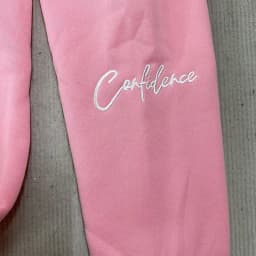 Vintage Letter Embroidered Pink Long Sleeved Pullover Y2K Fashion Personality American Street Autumn Winter Sports Loose Hoodies