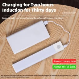 10/20/30/40/50CM Under Cabinet Led Light Sensor Movement Rechargeable Wireless Led Lamp Night Light Cupboard Bedroom Wardrobe