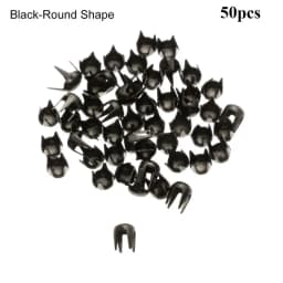 50Pcs 3mm Mini Claw Hammer Buckle Gold/Silver/Bronze/Black Metal Round Bead Super Small Doll Button DIY Toy Clothes Accessories