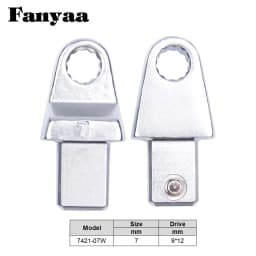 Fanyaa Bolt Nut Torque Spanner Plum Head 9*12mm Drive Square End Plum Ring Diameter 7-38mm Wrench Replacement Head Part